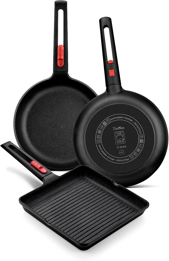 BRA COOKWARE Infinity Nonstick Frying Pan | 10.2-Inch Cast Aluminum Skillet | PFOA/PFAS Free Fry Pan | Removable Handle | All Cooktops (incl Induction) Searing Skillet | Oven Safe up to 425°F