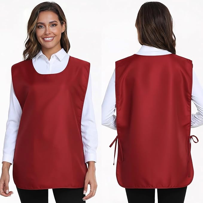 Xeoxarel Unisex Cobbler Apron with 3 Pockets, Smock Vest Apron, Suitable for Cooking，Kitchen，Garden，Hairstylist，Cleaning，Art