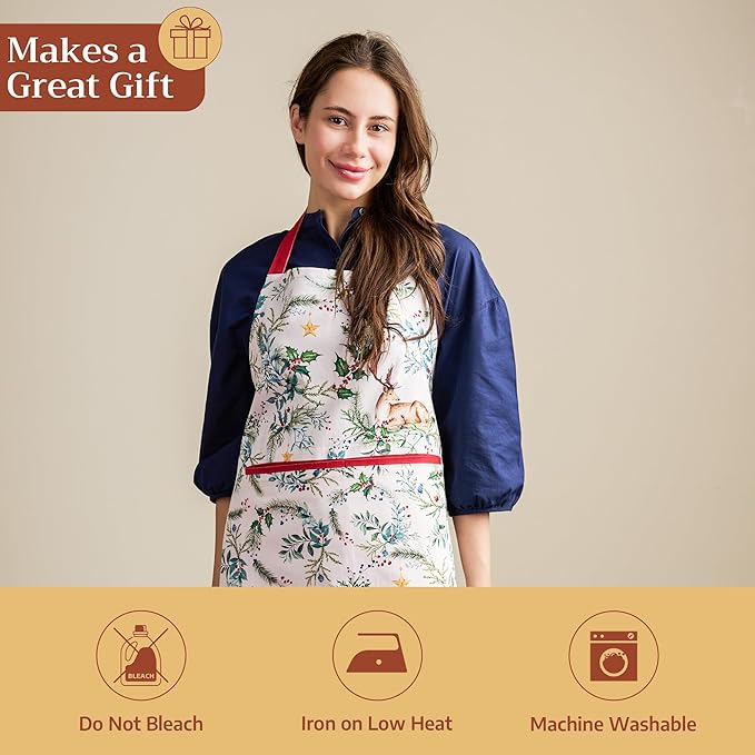 Maison d' Hermine 100% Cotton Apron for women with Pocket Kitchen Chef Apron for Men Cooking Mothers Day Gifts - Image 5