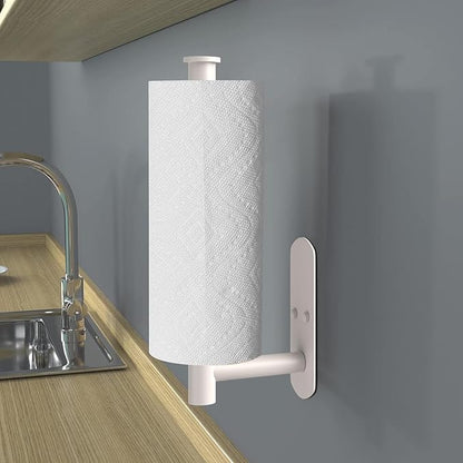 VAEHOLD Adhesive Paper Towel Holder Under Cabinet Wall Mount for Kitchen Paper Towel, Paper Towel Roll Holder Stick to Wall, Stainless Steel - Brown - Image 5