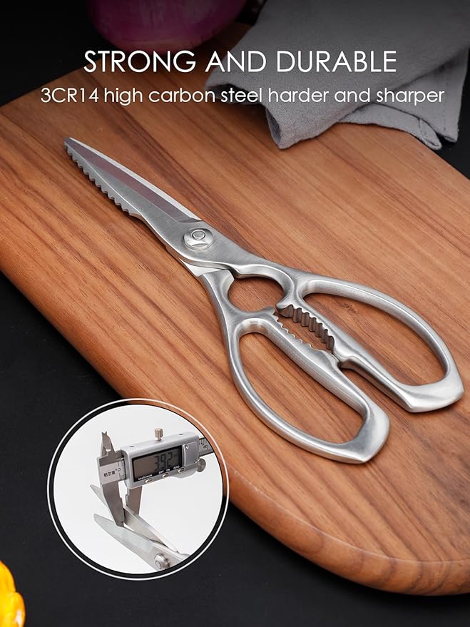 Kitchen Scissors, Forged Stainless Steel Heavy Duty Kitchen Shears, Dishwasher Safe Cooking Scissors for Meat, Poultry & Vegetables - Image 5