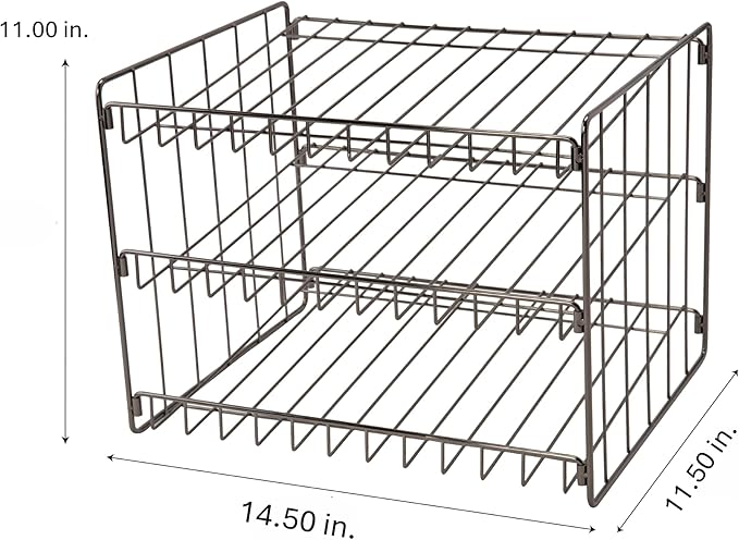 Kitchen Details 3 Tier Can Organizer | Canned Food Storage Rack | Kitchen Cabinet and Pantry Organization | Holds 36 Cans | Space Saving | Onyx - Image 2