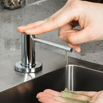 Soap Dispenser for Kitchen Sink Polished Chrome GAPPO Stainless Steel Countertop Pump Hand Lotion Built in Bottlend Lotion Built in Bottle - Image 4