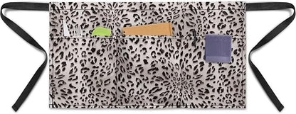 Server Apron with 3 Pockets, Waterproof Oil Waitress Waiter Half Apron for Restaurant Hotel Kitchen Cafe