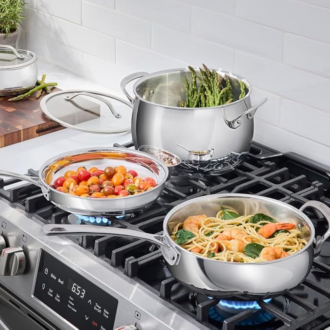 Cuisinart 12-Piece PureClad™ Triple-Ply Stainless Steel Cookware Set, PCT-12 - Image 3