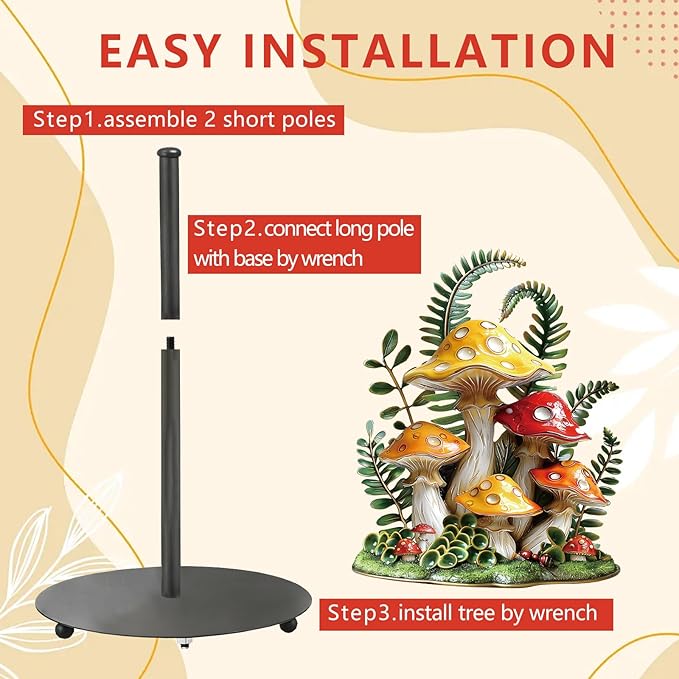 Thyle Mushroom Paper Towel Holder with Round Base Mushroom Bathroom Decor Gifts Rustic Dispenser Kitchen Paper Holder Stand for Christmas Housewarming Farmhouse Countertop Toilet Home Accessories