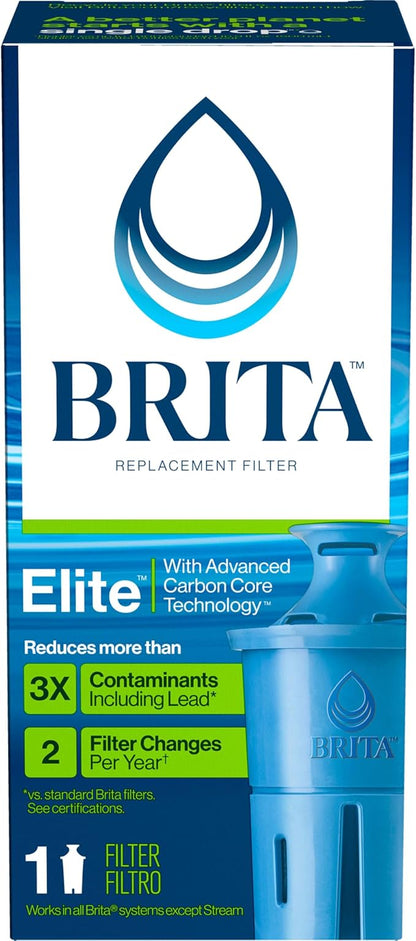 Brita Elite Water Filter Replacement for Pitchers and Dispensers, BPA-Free, Reduces 99% of Lead, Lasts Six Months or 120 Gallons, Includes 1 Pitcher Replacement Filter - Image 11
