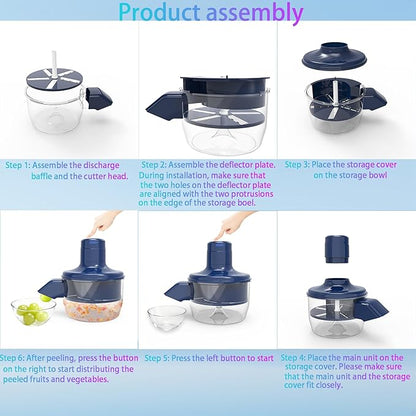 Automatic Grape Peeler Machine,Electric Peeling Machine for Grape,Automatic Garlic & Cherry Tomato Peeler Skin Remover Tool for Small Fruits,Efficient Peeling Kitchen Gadget for Home Use (Blue) - Image 5