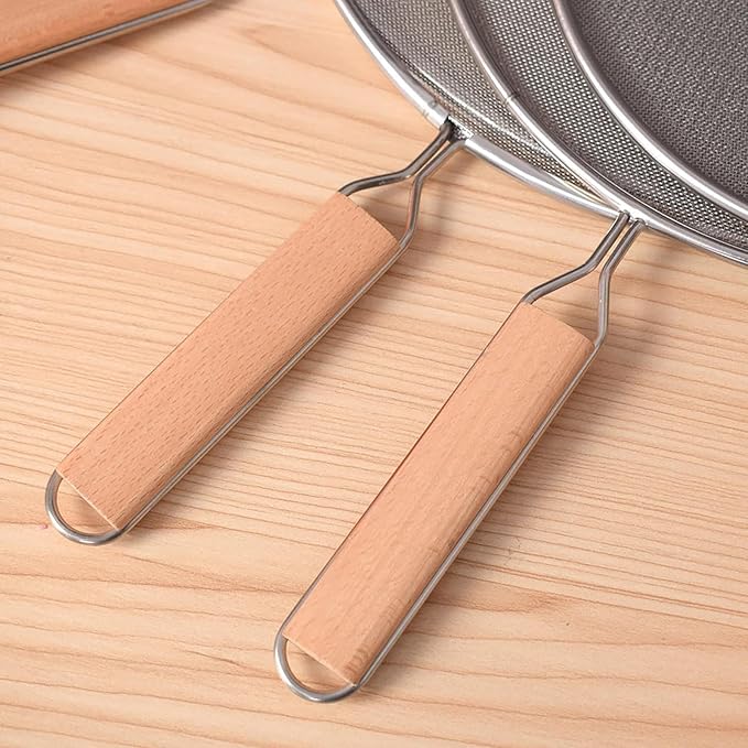 8 Inch Grease Splatter Screen Guard Stainless Steel Splash Screen Protector Guards with Handle Splash-Proof Frying Pan Mesh Pot Lid Cover for Kitchen Cooking Gadgets - Image 5