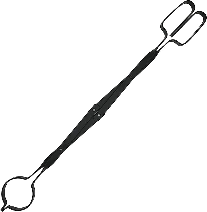 Rocky Mountain Goods Firewood Tongs - Reinforced Wrought Iron for Extra Strength - 26” - Grabber for up to 12” Thick Logs - Log - Rust Resistant Finish for Indoor/Outdoor Use (1) - Image 2