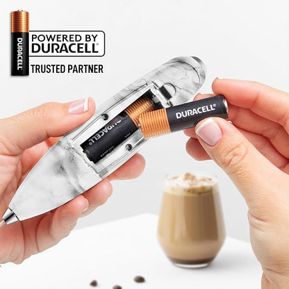 Zulay Kitchen Whisk Milk Frother with 4 Duracell Batteries - Powerful Handheld Foam Maker for Coffee, Lattes, Matcha, Hot Chocolate & Cappuccinos - Whip Creamy Froth in Seconds - Image 6