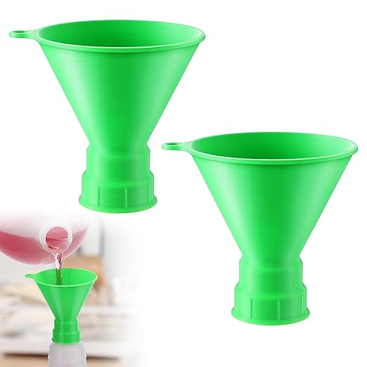 Threaded Funnel Easy Fill Funnel, Twist On Empty Spray Bottle Refill Adapter Fit for Various Size Bottles Home, Car Detailing Cleaning Supply, 30% Vinegar, Kitchen, Bath, Essential Oils(24mm+28mm)