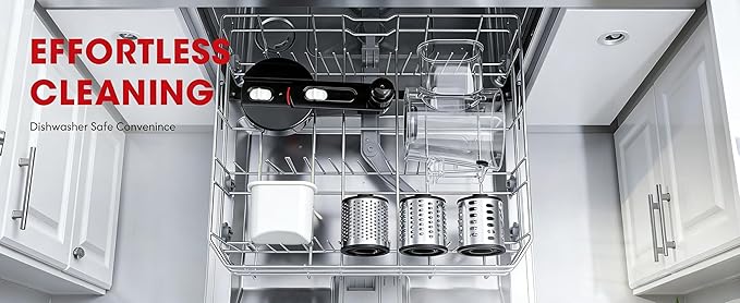Rotary Cheese Grater Hand Crank with Foldable Handle, 3 Stainless Steel Blades, Perfect Graters for Kitchen, Manual Cheese Shredder Hand Crank with Suction Base, Rotary Grader (White)