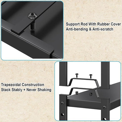 Narrow Expandable Cabinet Shelf Organizer 5.51" Width, Kitchen Counter Storage Shelves Spice Racks, Small Cupboard Countertop Tabletop Shelves Organizers, Expandable Adjustable Stackable, Load 30LBS - Image 7