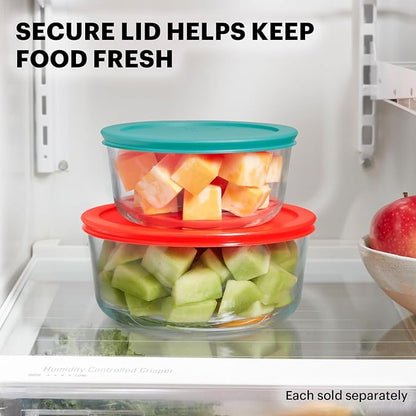 Pyrex Simply Store (8-Pack) Small Glass Food Storage Containers Set, (1 & 2 Cup) Meal Prep Containers With Plastic BPA-Free Lids, Dishwasher & Microwave Safe - Image 4