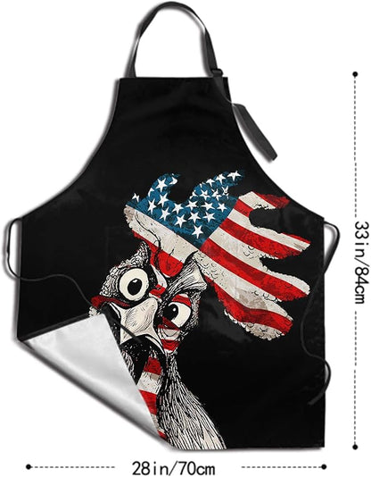 Funny Apron Polyester Grooming Aprons with Pocket for Cooking Kitchen Grilling Adults