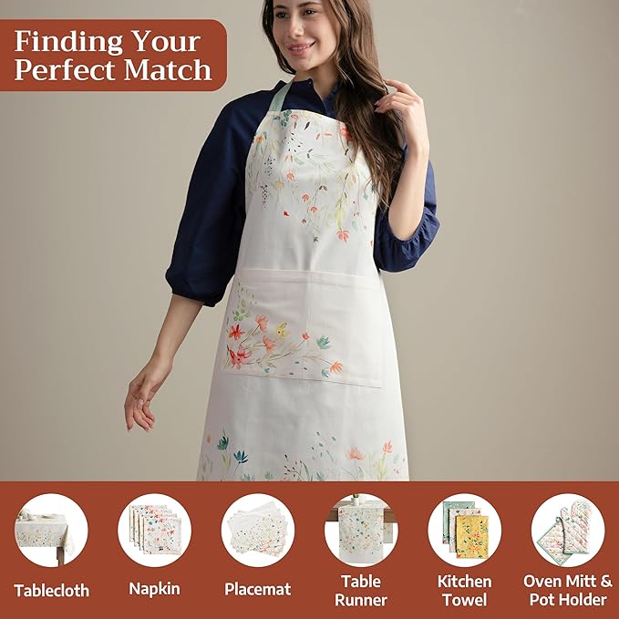 Maison d' Hermine 100% Cotton Apron for women with Pocket Kitchen Chef Apron for Men Cooking Mothers Day Gifts - Image 4