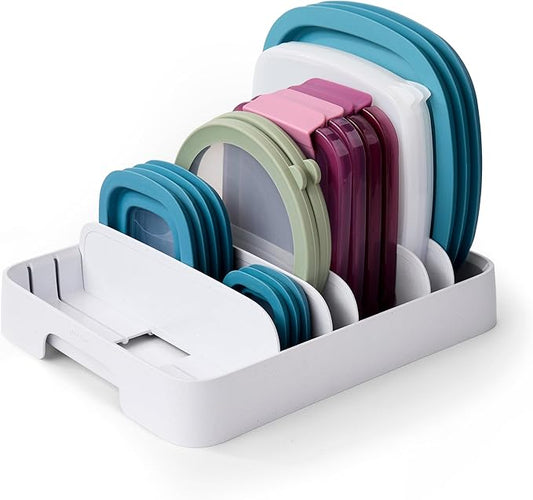 YouCopia StoraLid Adjustable Food Container Lid Organizer for Kitchen Cabinet Storage, Large 24 Lids, Premium Edition by YouCopia