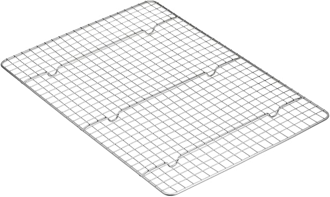 Amazon Basics Ceramic Nonstick Baking Sheet & Cooling Rack Set, Dishwasher Safe, Oven Safe, Half Sheet Size, Gray, 1-Pack - Image 4