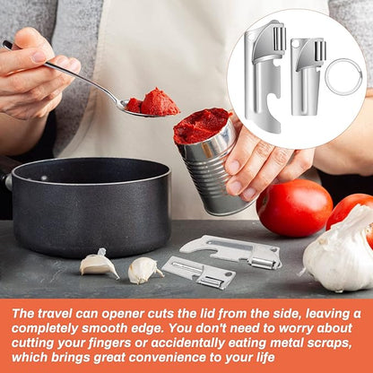 12 Pieces Military Style Can Openers with Key Rings, Anglecai P-38 and P-57 Military Can Openers Stainless Steel Army Survival Can Opener Portable for Traveling