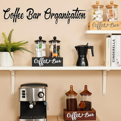Yangbaga Glass Sugar Coffee Canister for Ground Coffee,2×55OZ Coffee Containers with Handle Shelf Coffee Bar Station Accessories Organizer Decor,Food Storage Jars with Iron Scoop for Kitchen - Image 5