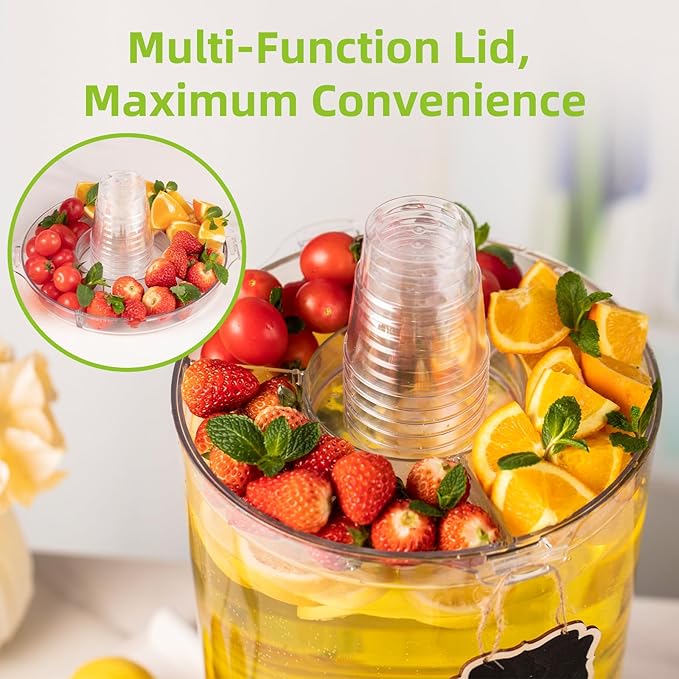 2 Gallon Beverage Dispenser for Parties, BPA-Free Drink Dispenser with No Drip Spigot, Juice Dispensers with Stand, Transparent Plastic Water Dispenser Countertop for Punch, and Drink Fountains - Image 3