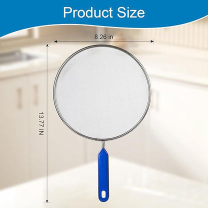Splatter Screen for Frying Pan, 8 Inch Stainless Steel Small Grease Splatter Guard, Ultra Fine Mesh Prevents for Kitchen Frying Pan Cooking Supplies - Image 2