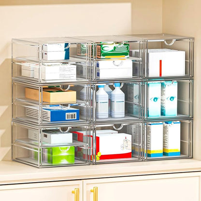 caktraie Versatile Acrylic Makeup Organizer, Drawer Organizer - Transparent Desktop Storage for Cosmetics, Office Supplies & More - Clear Organizer for Home & Office Use - Image 4