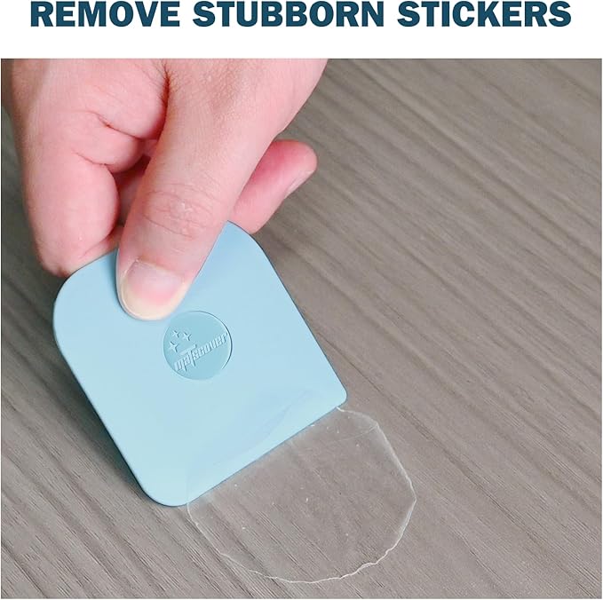 Pan Scraper, 5 Pcs Pot Scraper Plastic, Pot Scraper Non Scratch for Cast Iron, Pot and Pan Cleaning, Sturdy Scraper Kitchen Tool-Aqua - Image 7