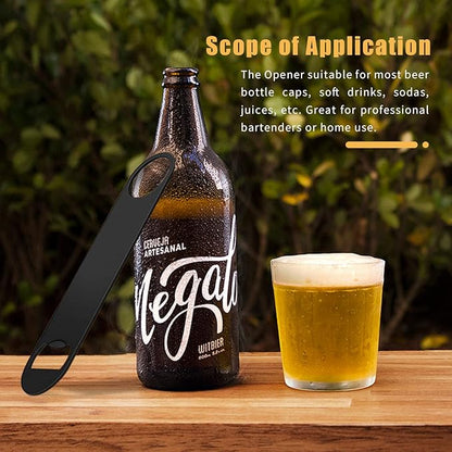 KTOJOY 4 PACK Stainless Steel Flat Bottle Opener, Beer Bottle Opener, 7inch, with Exquisite Packaging, for Kitchen, Bar or Restaurant, Black, - Image 4
