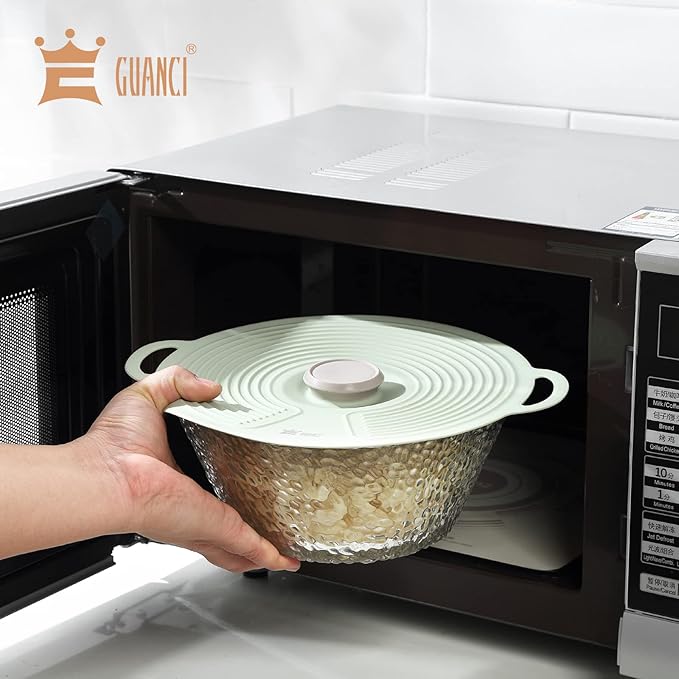 GUANCI Silicone Lids for Bowl 8 Pack, Microwave Splatter Cover with 6 Sizes Reusable Heat Resistant Lids Fits Cups, Bowls, Plates, Pots, Pans, Skillets, Stove Top, Oven, Fridge Dishwasher Safe - Image 5