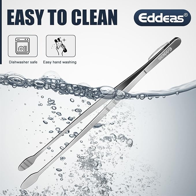 Eddeas Kitchen Tweezers Tongs, Cooking Tweezers Stainless Steel - 3 Size 12'' 10'' & 8 inch Ideal for Meat, pasta, plating and pinching delicate small pieces of food, Set of 3 - Image 9