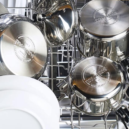 Farberware Classic Stainless Steel Cookware Pots and Pans Set, 15-Piece,50049,Silver - Image 13