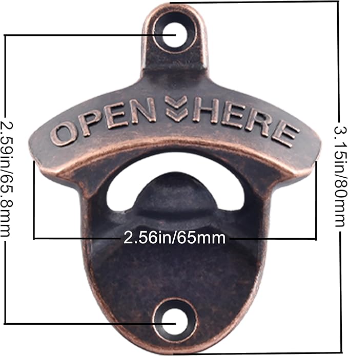 8 PCS Bottle Opener Wall Mount, Vintage Screw in Cola Opener Bulk for DIY Beer Gifts - Image 5
