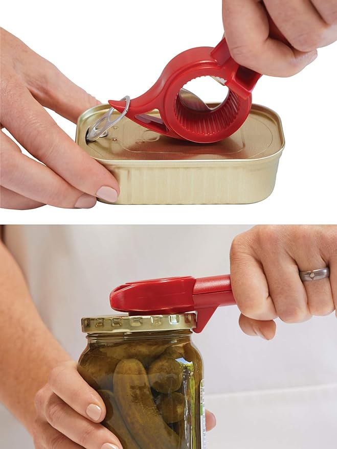 Kuhn Rikon Auto Safety Master Opener for Cans, Bottles and Jars, 9 x 2.75 inches, Black - Image 6