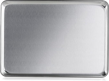 New Star Foodservice Commercial-Grade 18-Gauge Aluminum Sheet Pan/Bun Pan (15 L x21 W x1 H (Two Thirds size) Measure Oven) by NewStarFoodservice