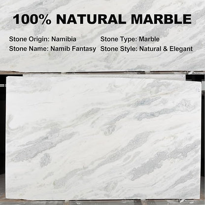 Koville African Genuine Marble Paper Towel Holder Countertop, Metal Rod 6" Marble Base Paper Towel Holder Stand for Kitchen Organization and Storage, Fit for Standard Size Rolls - Image 4