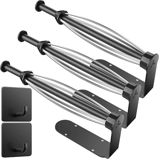 3 Pack Paper Towel Holder Under Cabinet + 2 Towel Robe Hooks, Single Hand Operable Wall Mount Paper Towel Holder with Damping Effect, Adhesive or Drilled Paper Roll Holders for Kitchen, Bathroom, RV by HelpYouSaveMoreSpace