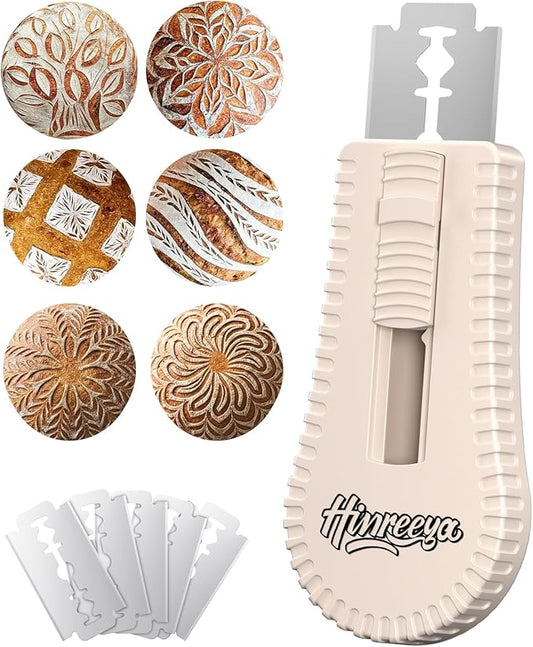Bread Lame with 5 Blades - Extractable & Magnetic Sourdough Bread Scoring Tool with Ergonomic Handle - Dough Cutter for Artisan Baking, Pizza Dough, Pastries | Must-Have Baking Supplies