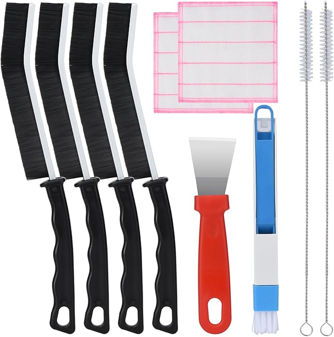 Crevice Cleaning Brush,10 Pcs Cleaning Supplies Cleaning Brush Tools,Hard Bristle Crevice Brush for Household Use Bathroom Tiles Kitchen Practical and Durable by Tedmax