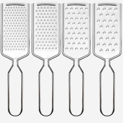 4 PCS Cheese Grater,Stainless Steel Cheese Shredder,Lemon Vegetable Slicer Food Shredde for Kitchen Gadgets(4-sided) by Qivorimith