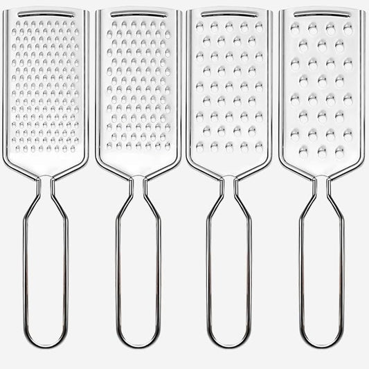4 PCS Cheese Grater,Stainless Steel Cheese Shredder,Lemon Vegetable Slicer Food Shredde for Kitchen Gadgets(4-sided) by Qivorimith