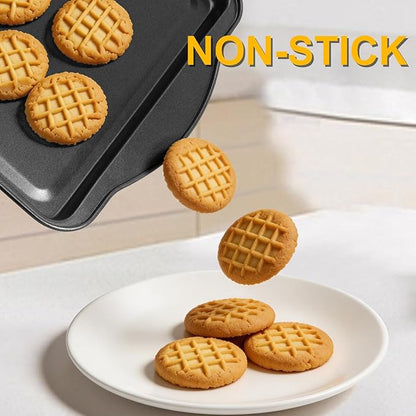 Baking Sheet Set of 2-17" x 11" x 0.5" Carbon Steel Cookie Sheet for Baking, Nonstick Baking Pan with Dual Handles, Rust & Warp Resistant, Perfect for Baking, Roasting, and More - Image 7