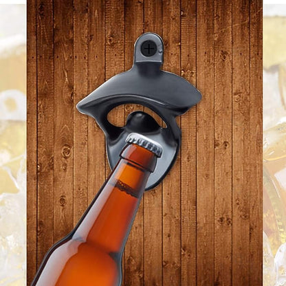 RONYOUNG 12PCS Wall Mounted Bottle Opener Vintage Beer Bottle Opener Suitable for Bars KTV Hotels Homes (Black+Silver+Green Bronze) - Image 4