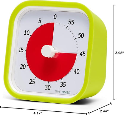 TIME TIMER 60 Minute MOD Education Edition ⁠— Visual Timer with Desktop Software for Kids Classroom Learning, Teachers Desk Clock, Study Tool and Office Meetings with Silent Operation (Lime Green)