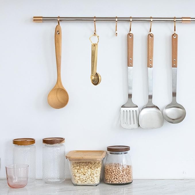 Measuring Spoons,304 Stainless Steel Measuring Cups & Spoon Set of 7 Piece:1Tbsp&1/2Tbsp,1tsp,3/4tsp,1/2tsp,1/4tsp,1/8tsp Teaspoon Coffee Scoop Tablespoon for Dry and Liquid Ingredients,Gold - Image 5