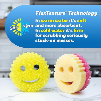 Scrub Daddy 4 Scrub Daddy Sponges & 4 Scrub Mommy Kitchen Sponges - Scratch-Free for Dishes & Multipurpose Cleaning - BPA Free & Made with Polymer Foam - Stain & Odor Resistant (16 Pack) - Image 4