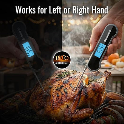 0.5 Sec Instant Read Meat Thermometer Digital with ±0.5℉ Precision, Food Thermometer for Cooking Kitchen Gadgets, Oven Grill Candy BBQ Essentials Accessories, Gifts for Him Dad Men Birthday, Grey - Image 4