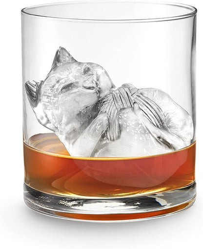 Tovolo Cat Ice Cube Mold with Yarn Pack of 2 Large Kitten Ice Molds for Whiskey Cocktails, Easy Fill No Leak Silicone Cat Shaped Ice Cube Gifts for Pet Lovers Stackable Dishwasher Safe BPA Free - Image 4