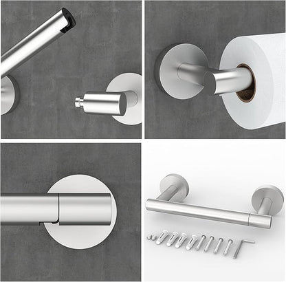 RARXTR Brushed 2 Pack Toilet Paper Holder SUS304 Stainless Steel Double Post Pivoting Toilet Paper Roll Holder Wall Mounted Toilet Tissue Holder for Commercial Bathroom RV